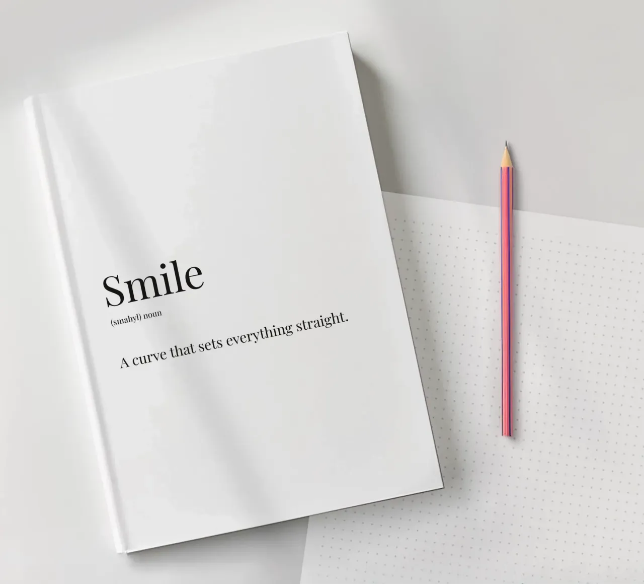 Smile definition notebook by Paigaam Studio