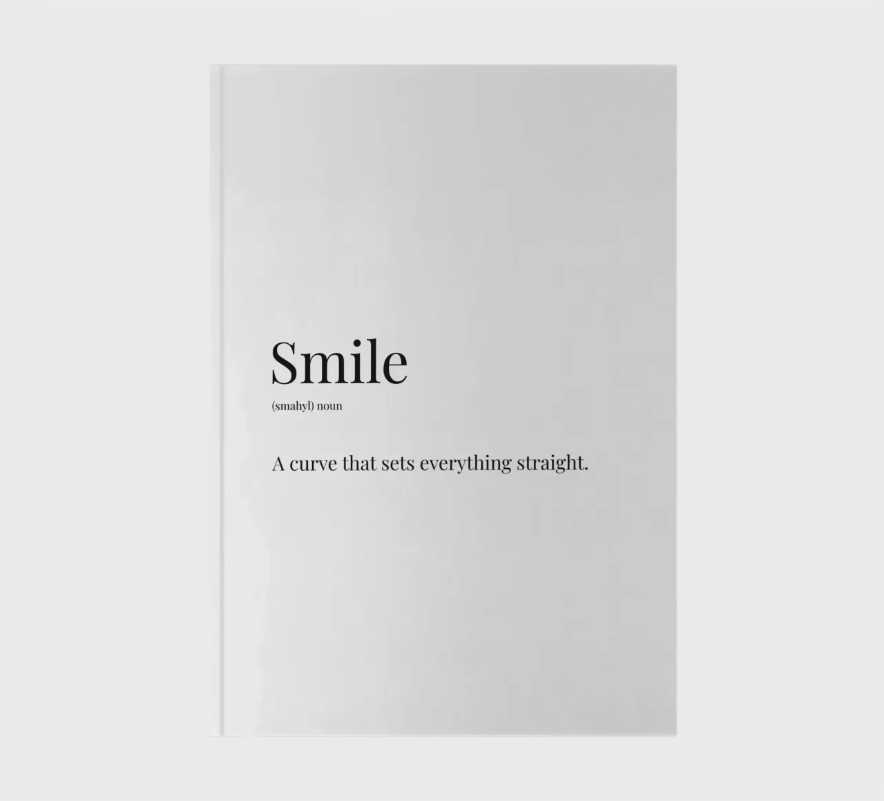 Smile definition notebook by Paigaam Studio