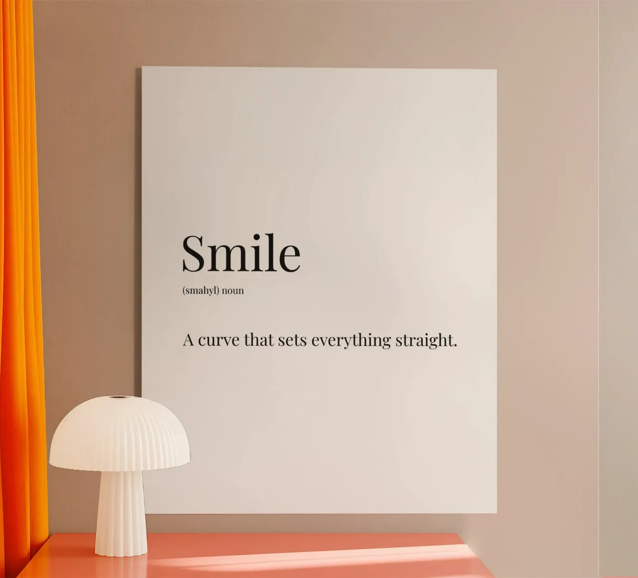Smile definition acrylic glass by Paigaam Studio