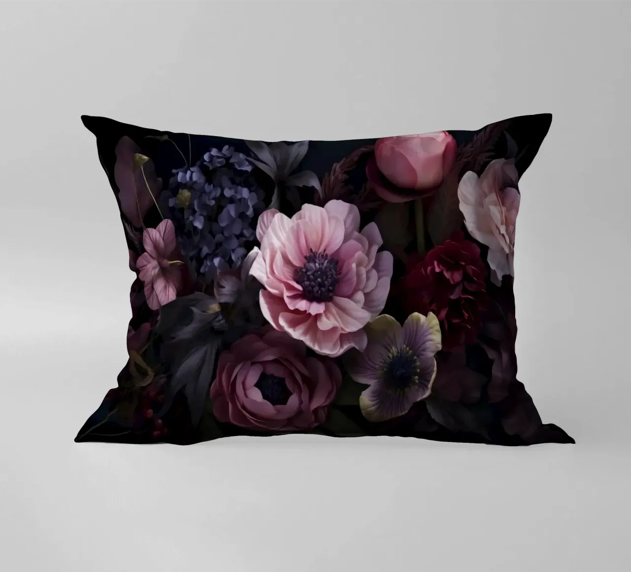 Botanica notturna Vibes rosa malva cuscino da Andrea Haase Floral Passion