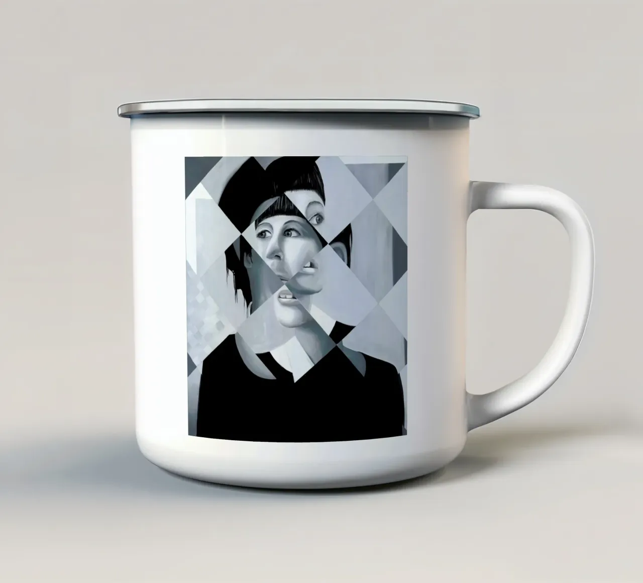 Sarah enamel mug by Allison Chaplin
