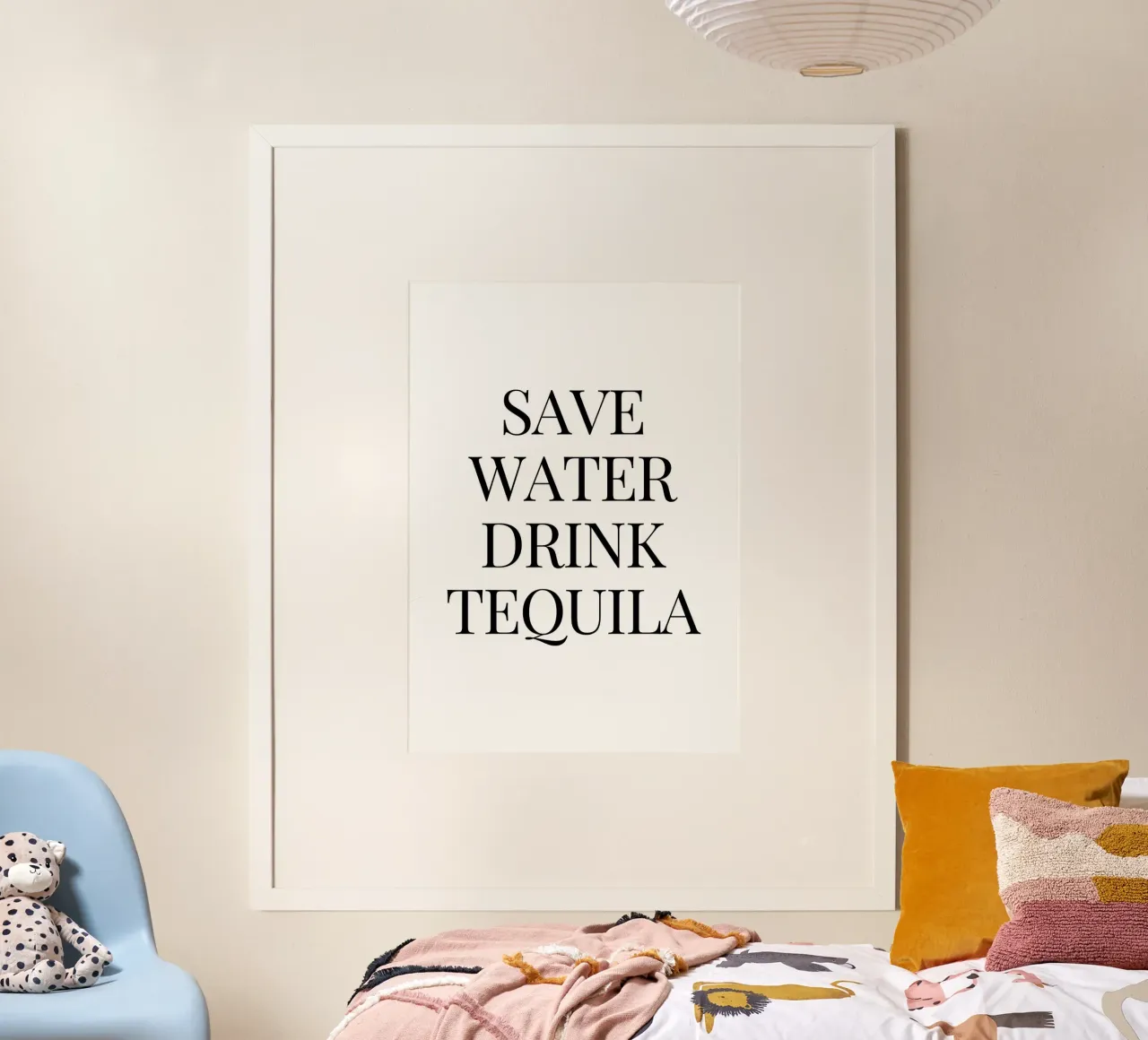Risparmiare acqua e bere tequila carta hahnemühle da Paigaam Studio