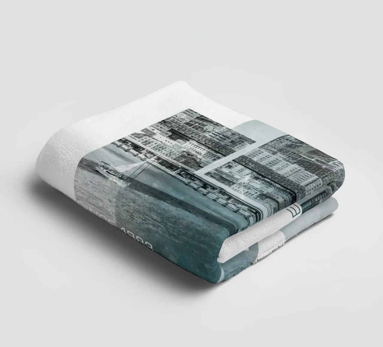 Poster Art NYC Brooklyn Bridge & Skyline | Marmor türkis asciugamano da bagno da Melanie Viola