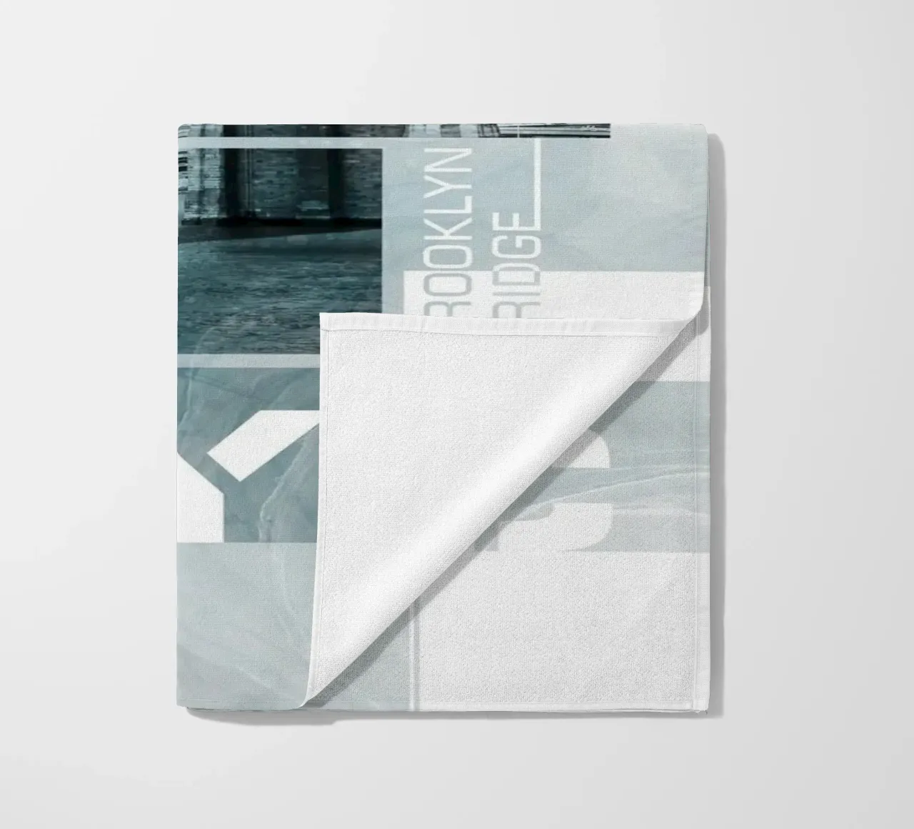 Poster Art NYC Brooklyn Bridge & Skyline | Marmor türkis telo mare da Melanie Viola