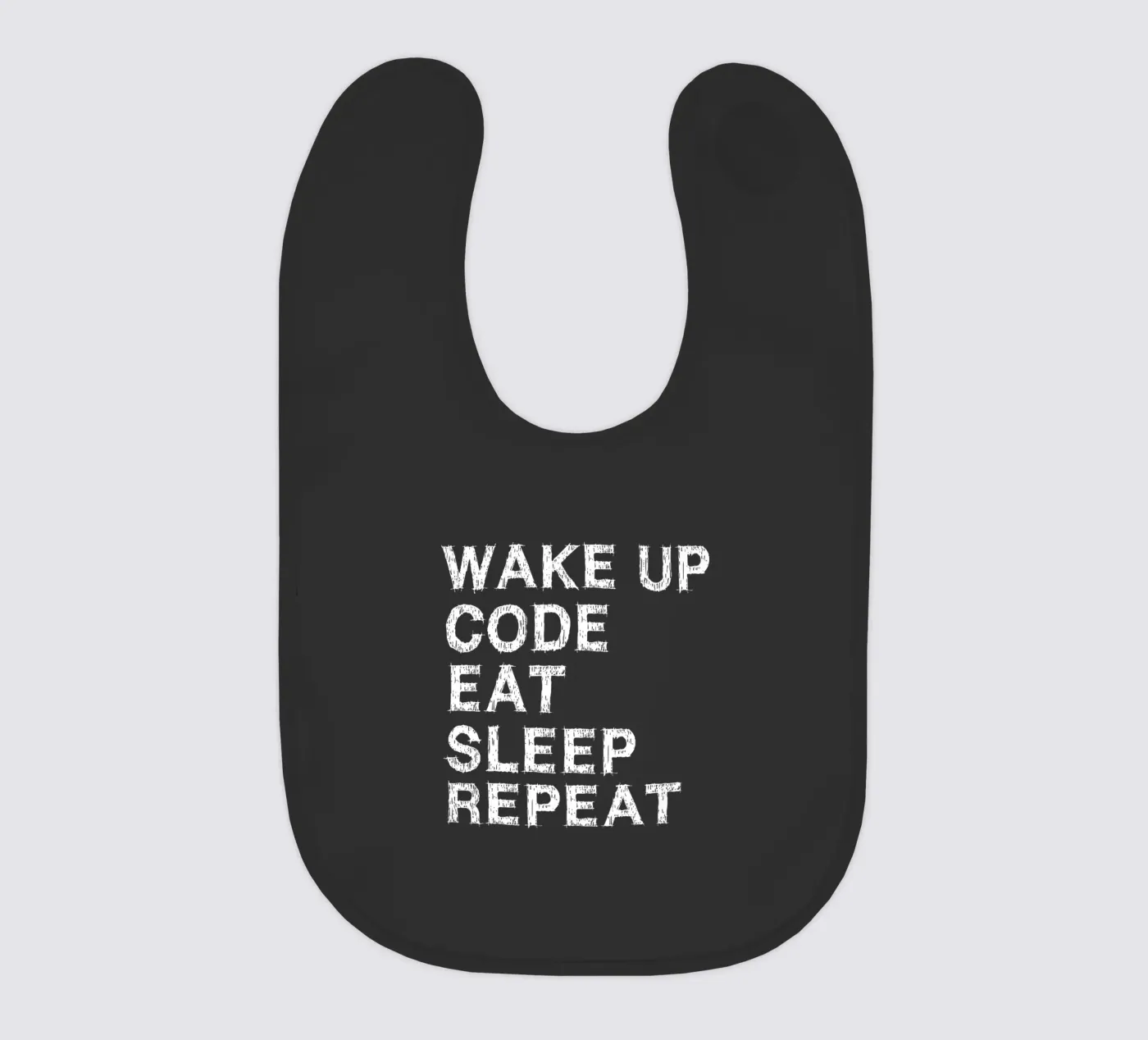 Wake up. Code. Eat. Sleep. Repeat. Babylätzchen von Happy Eagle