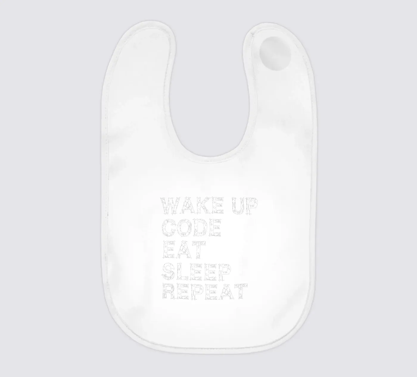 Wake up. Code. Eat. Sleep. Repeat. Babylätzchen von Happy Eagle