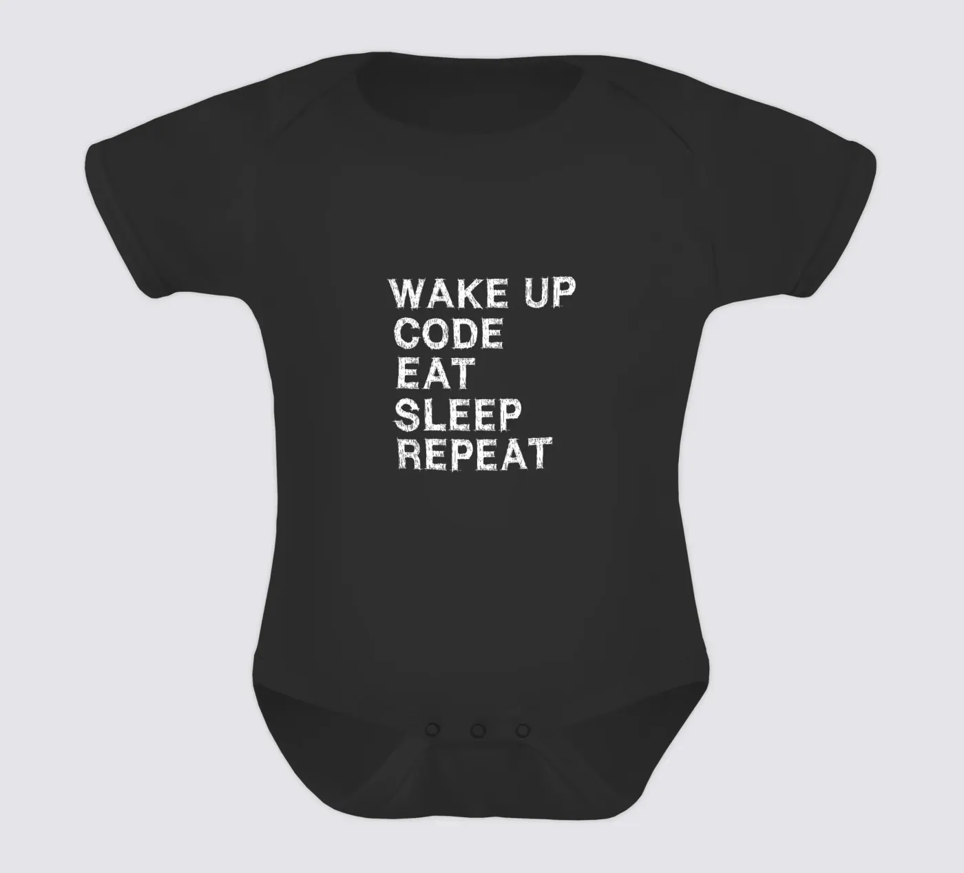 Wake up. Code. Eat. Sleep. Repeat. body bébé de Happy Eagle