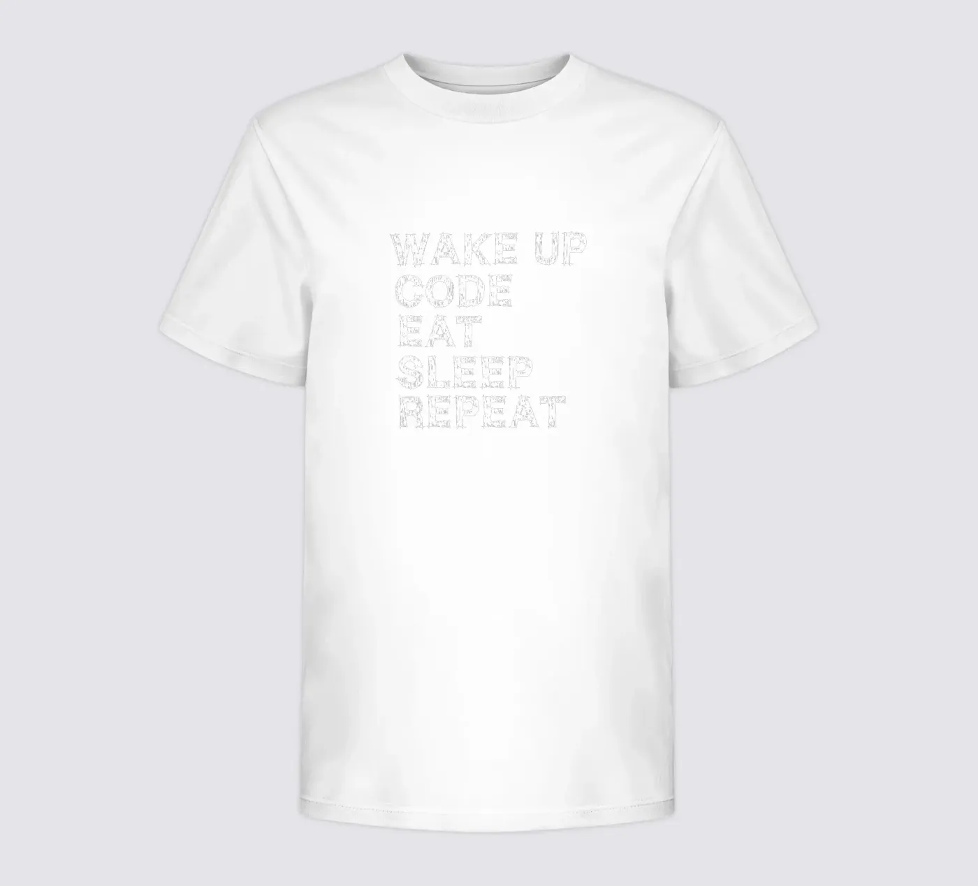 Wake up. Code. Eat. Sleep. Repeat. t-shirt bambini da Happy Eagle