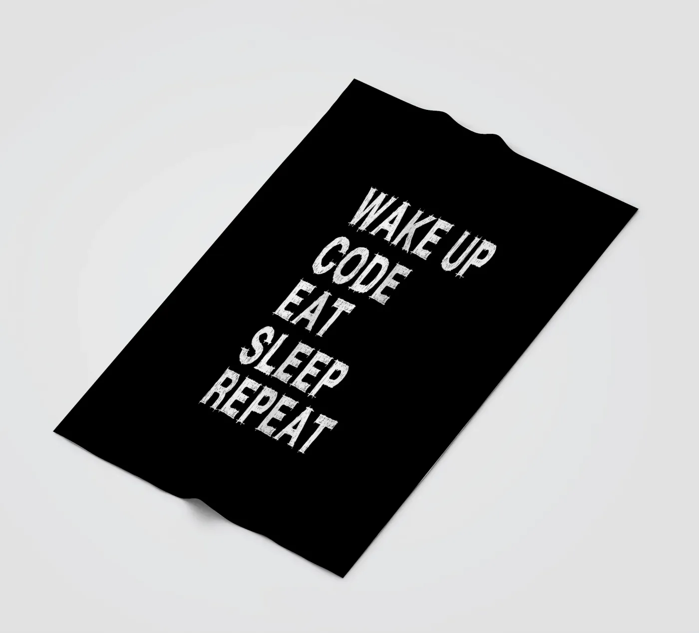 Wake up. Code. Eat. Sleep. Repeat. Fleecedecke von Happy Eagle