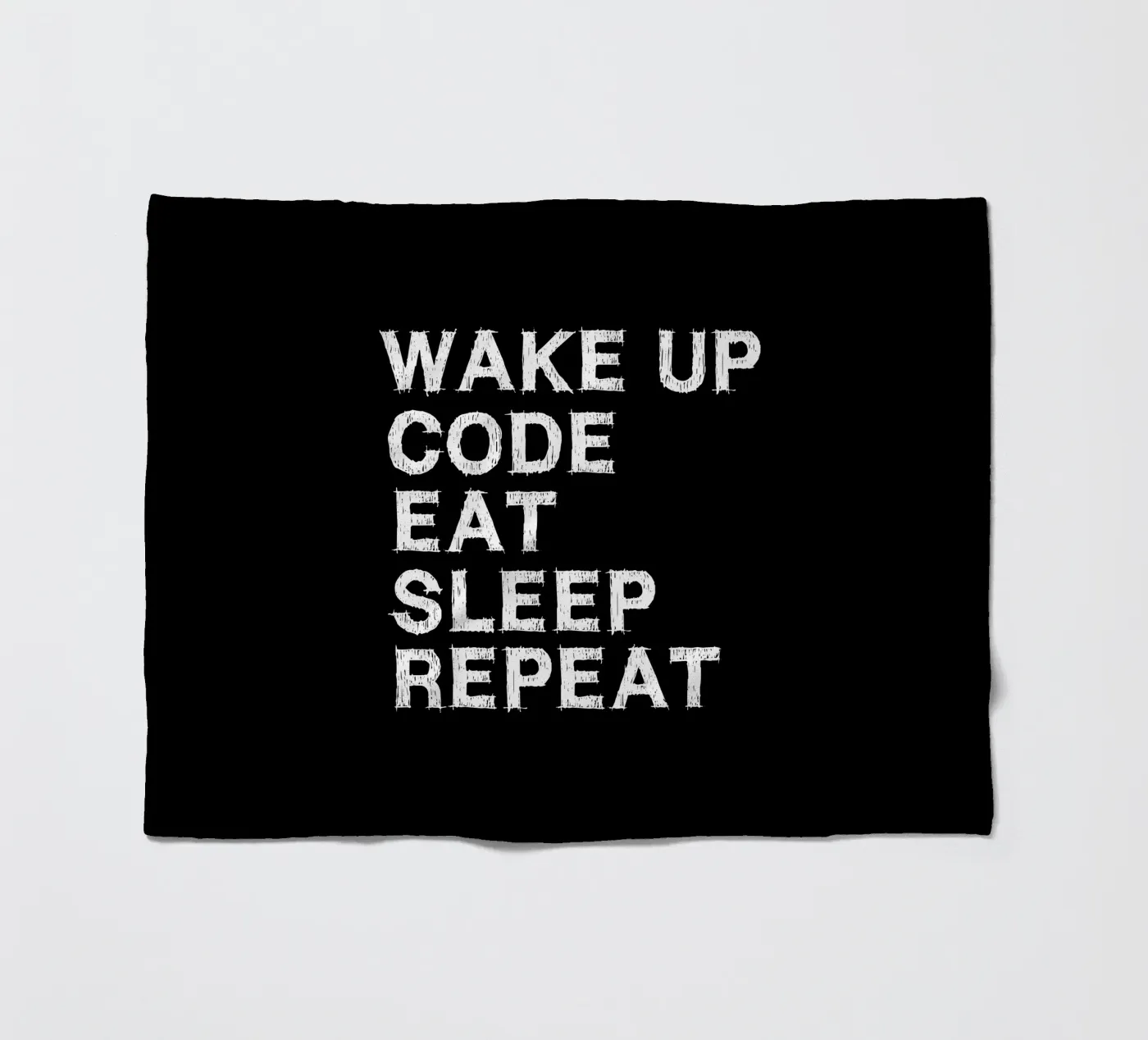 Wake up. Code. Eat. Sleep. Repeat. Fleecedecke von Happy Eagle