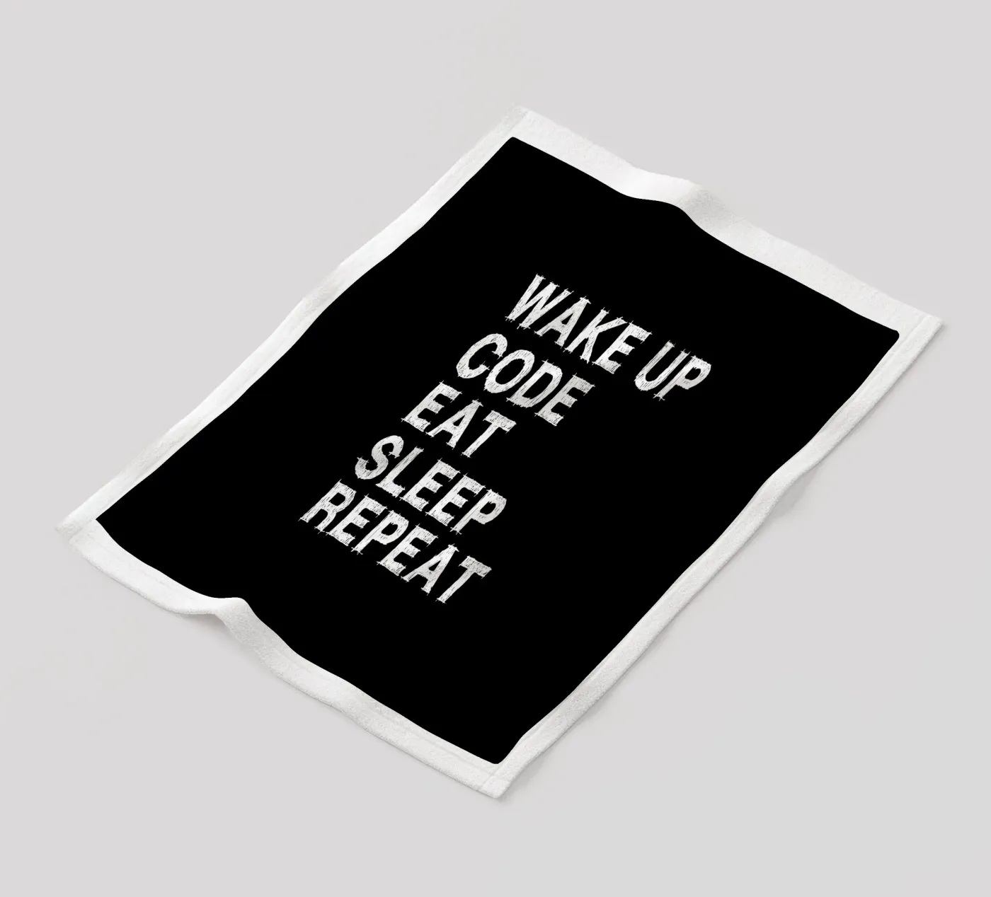 Wake up. Code. Eat. Sleep. Repeat. Fleecedecke von Happy Eagle