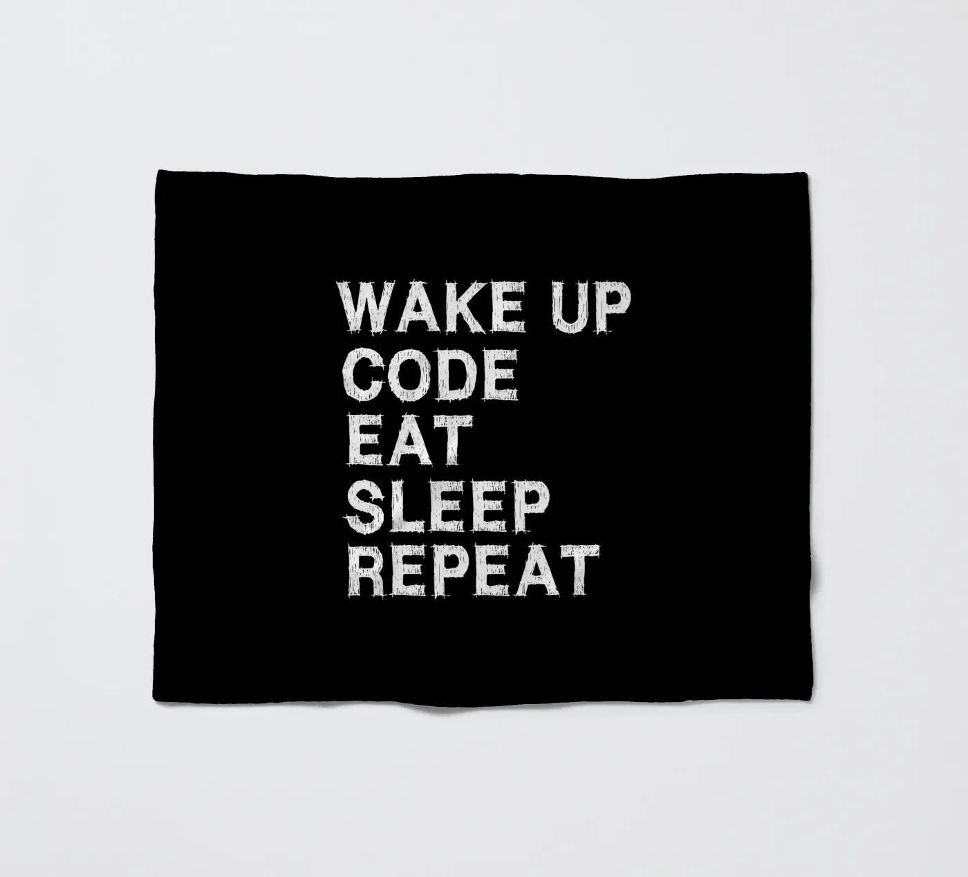 Wake up. Code. Eat. Sleep. Repeat. Fleecedecke von Happy Eagle