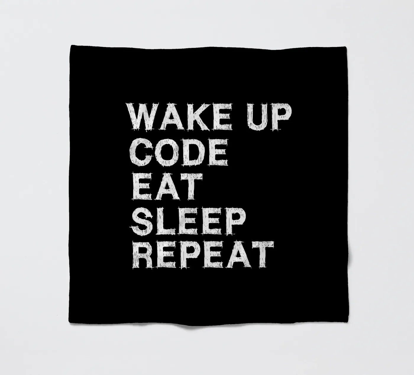Wake up. Code. Eat. Sleep. Repeat. Fleecedecke von Happy Eagle