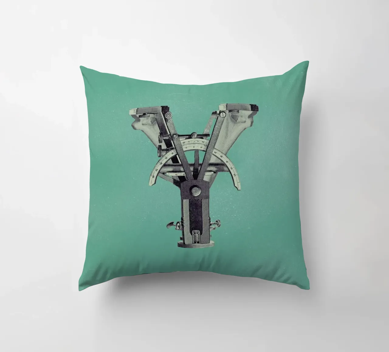 Steampunk Alphabet Letter Y decorative cushion by Birgit Palma