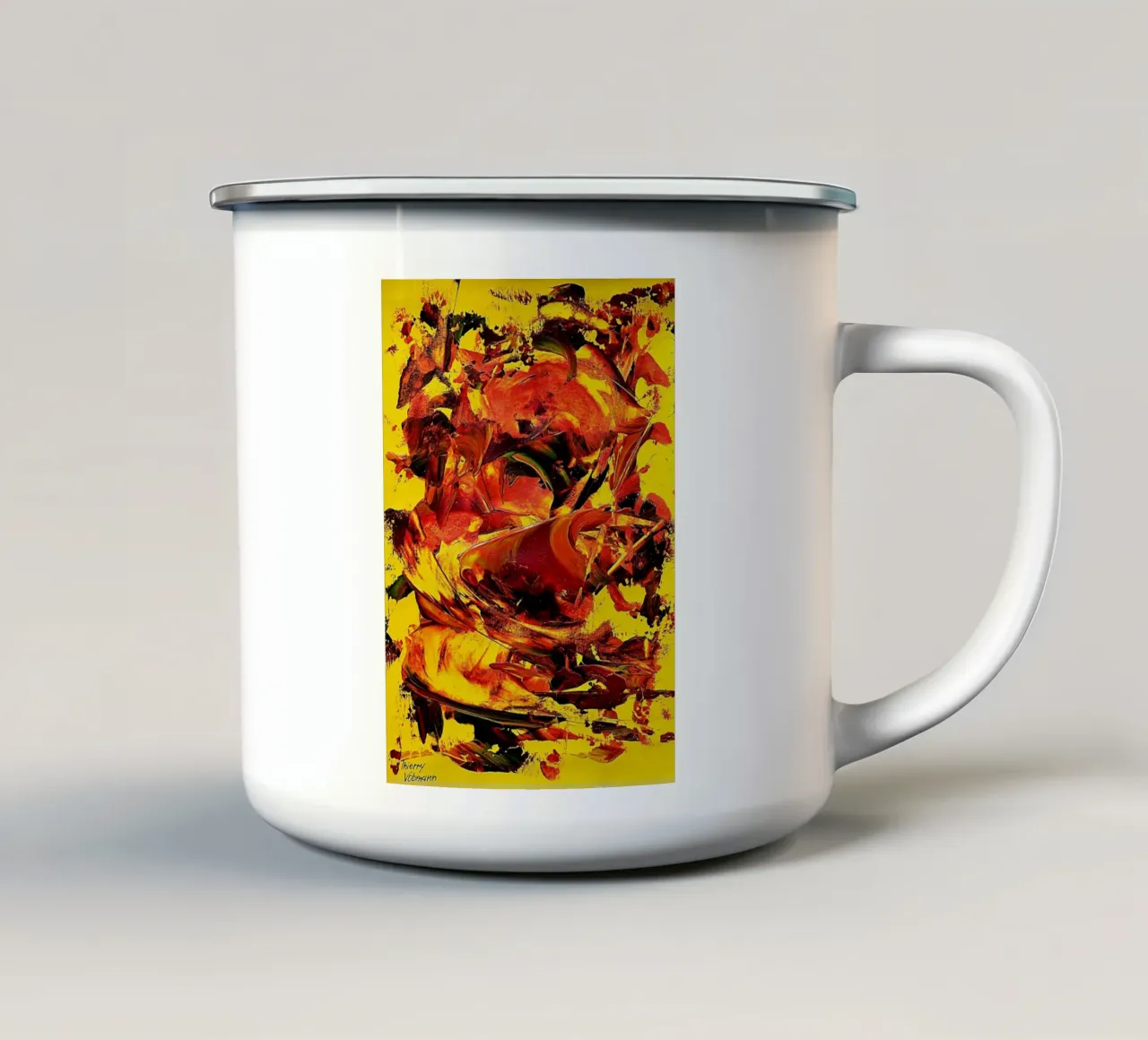 IDEAL GIFT 25 tazza in smalto da Thierry Vobmann Abstract painting