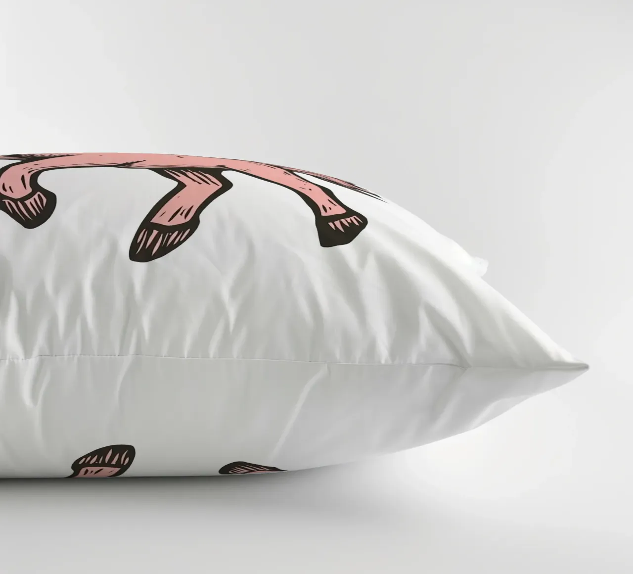 Happy pink unicorn for children decorative cushion by Autofocus