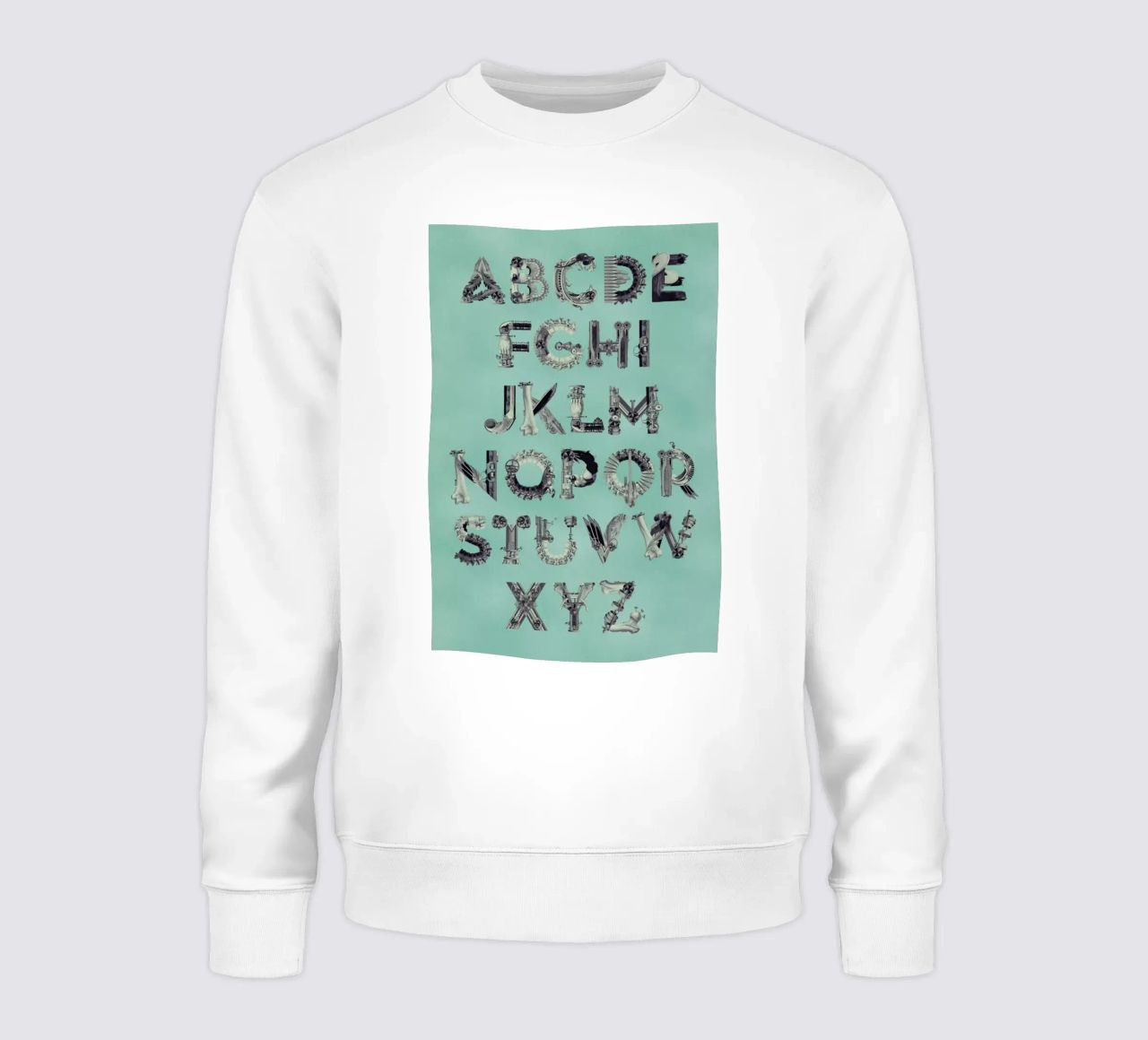 Steampunk Alphabet A-Z sudadera de Birgit Palma