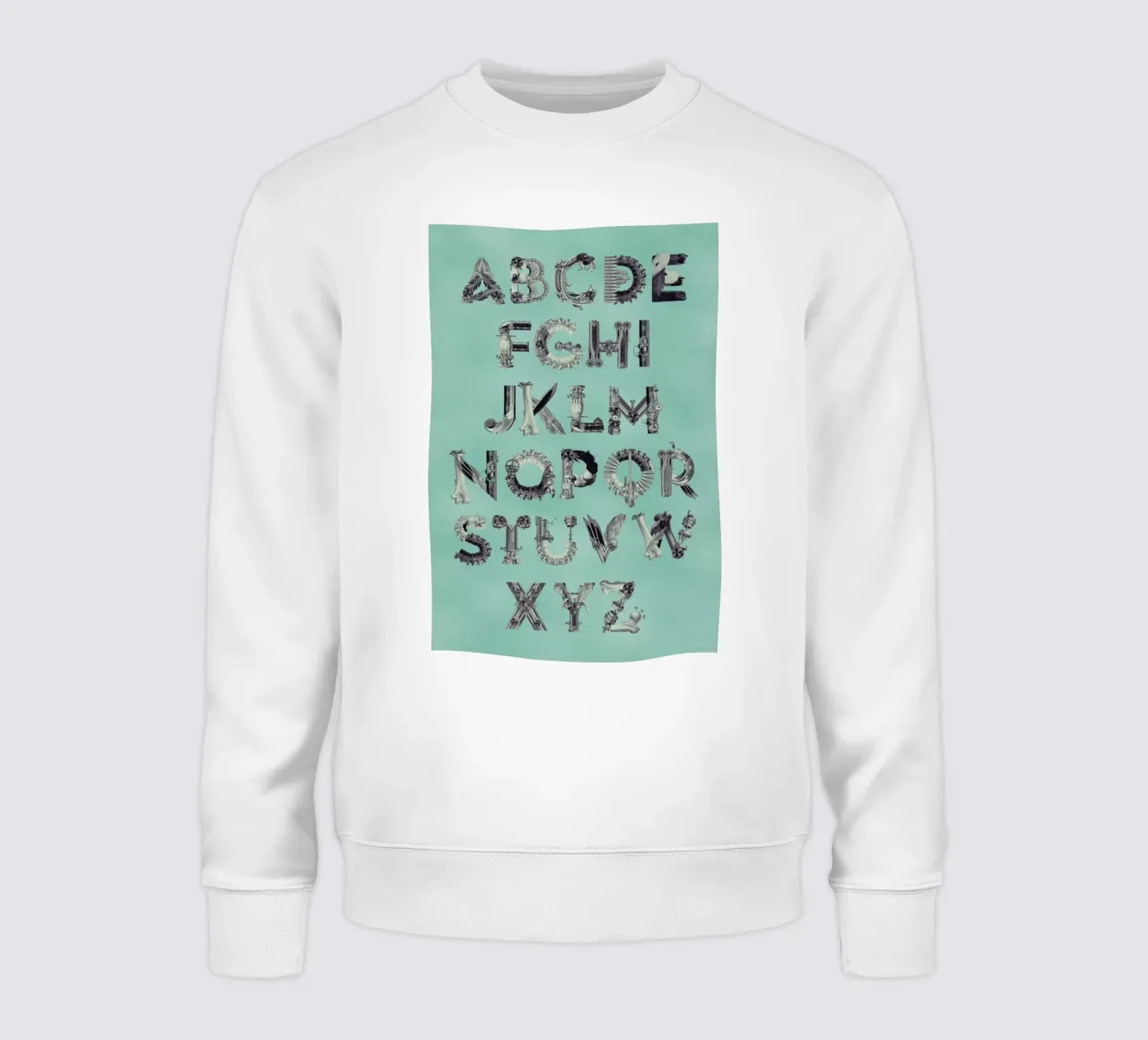 Steampunk Alphabet A-Z felpa da Birgit Palma