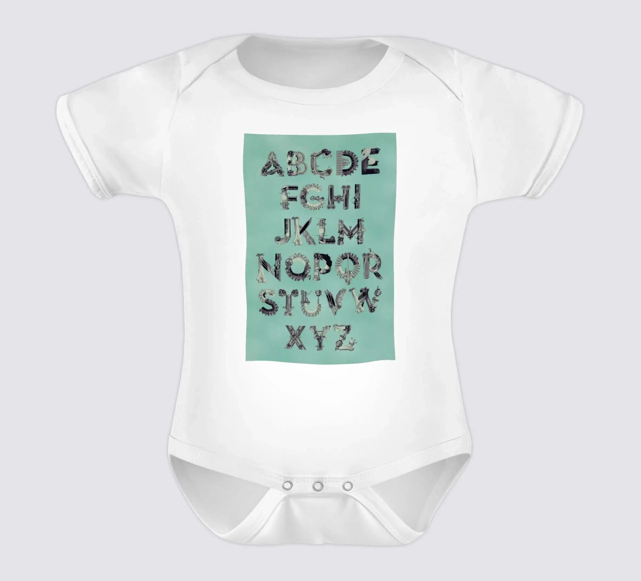 Steampunk Alphabet A-Z body de bebé de Birgit Palma