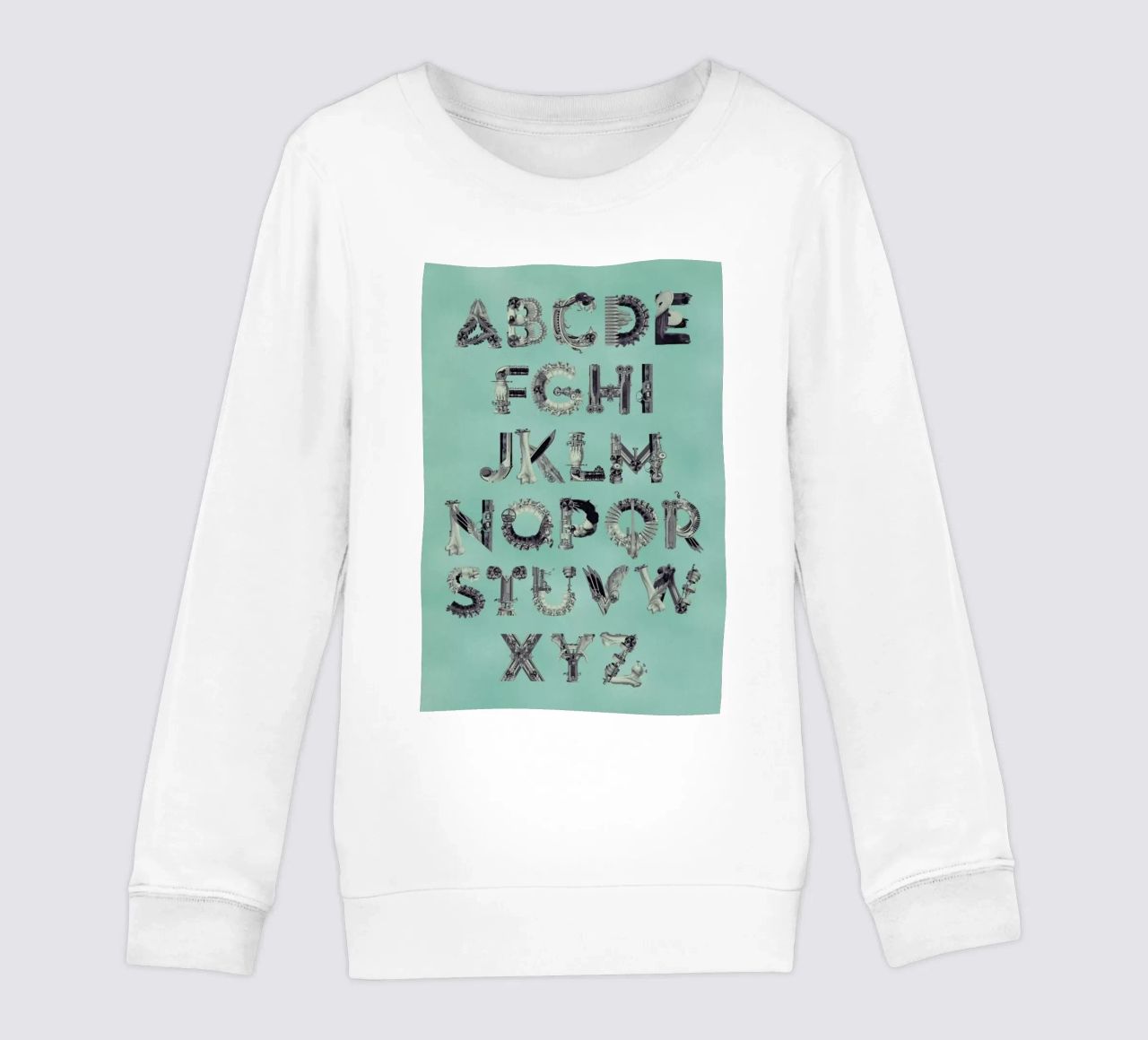Steampunk Alphabet A-Z sudadera para niño de Birgit Palma
