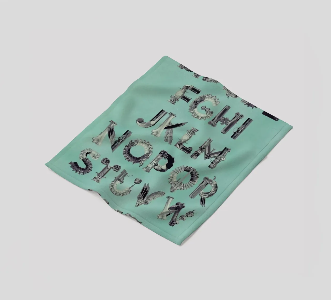 Steampunk Alphabet A-Z coperta in pile da Birgit Palma