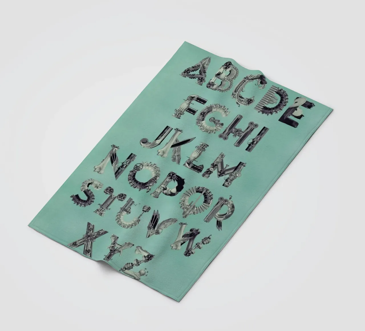 Steampunk Alphabet A-Z coperta in pile da Birgit Palma