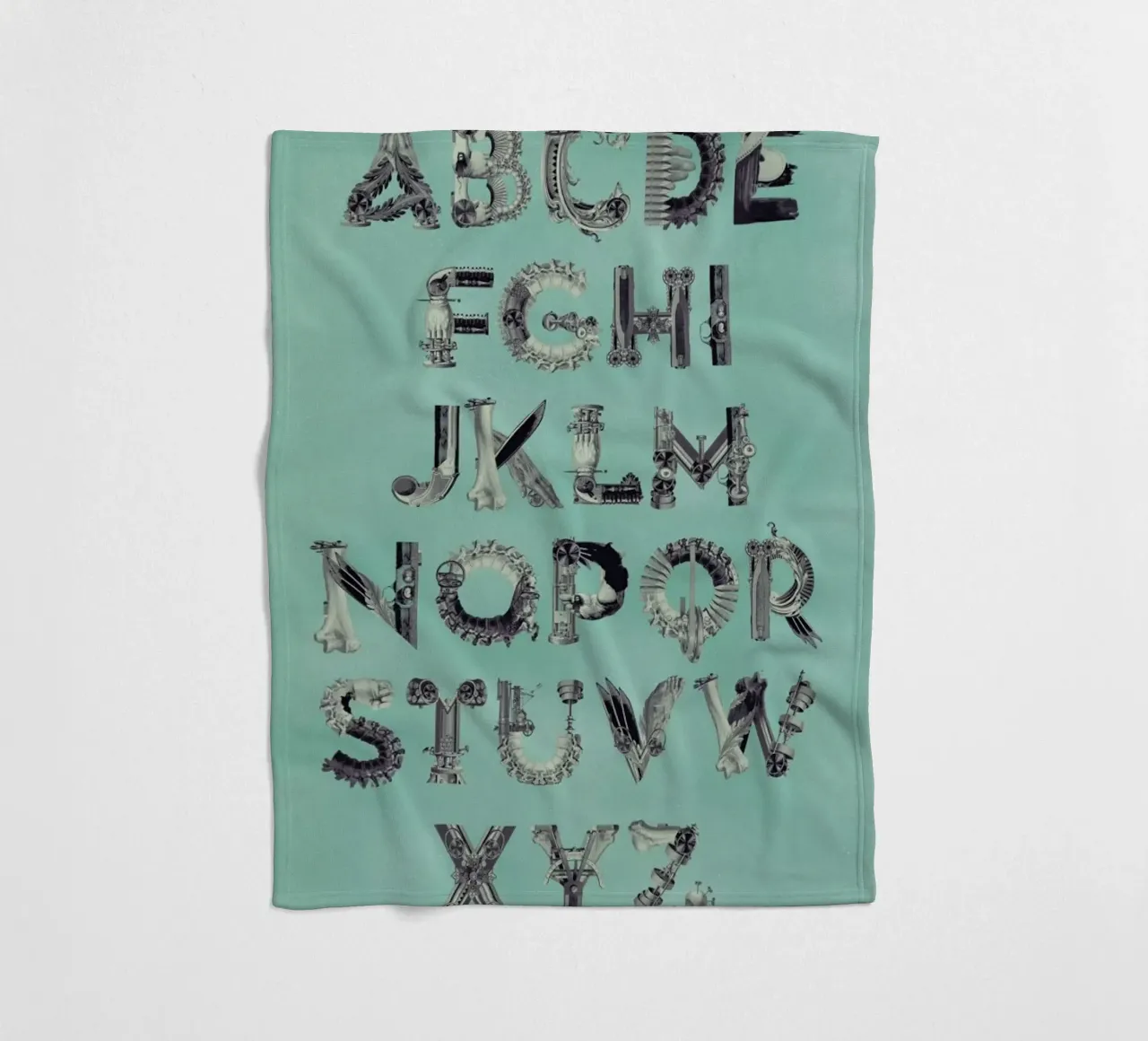 Steampunk Alphabet A-Z coperta in pile da Birgit Palma