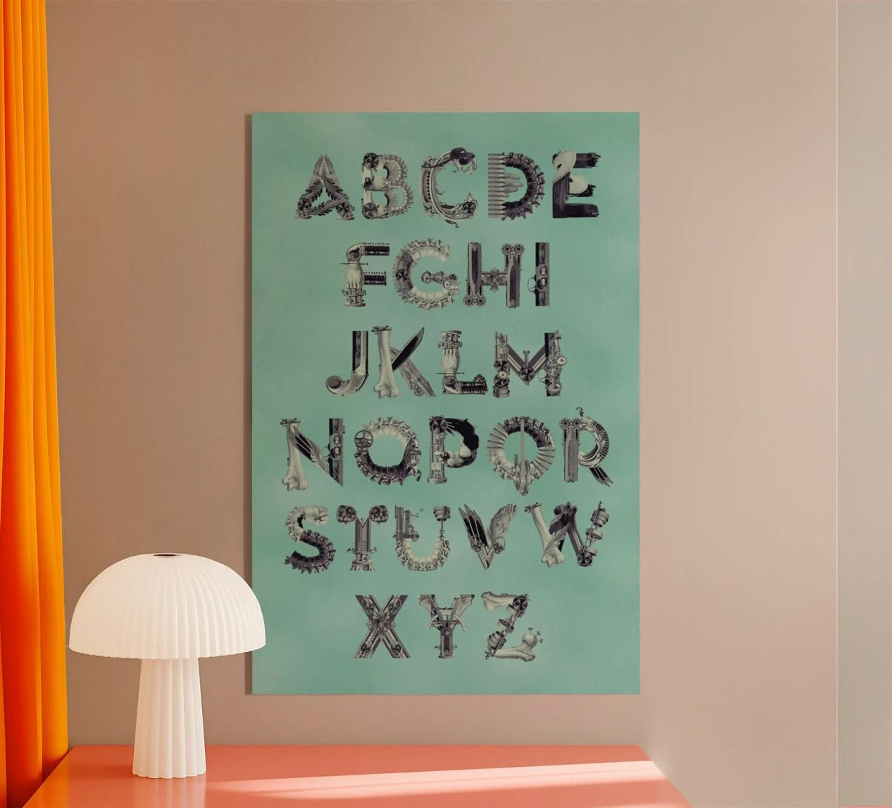 Steampunk Alphabet A-Z metacrilato de Birgit Palma