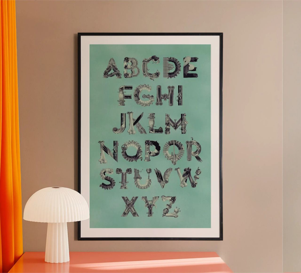 Steampunk Alphabet A-Z poster de Birgit Palma