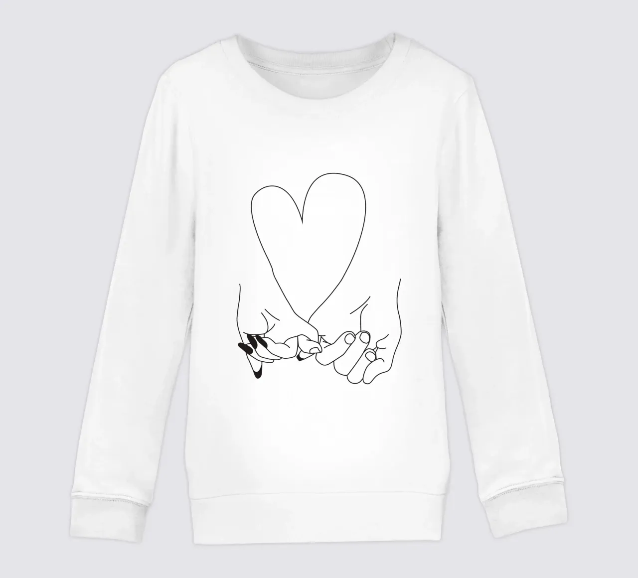 Pinky Promise - his and hers - romantic lovers minimal art felpa bambino da Honeymoon Hotel