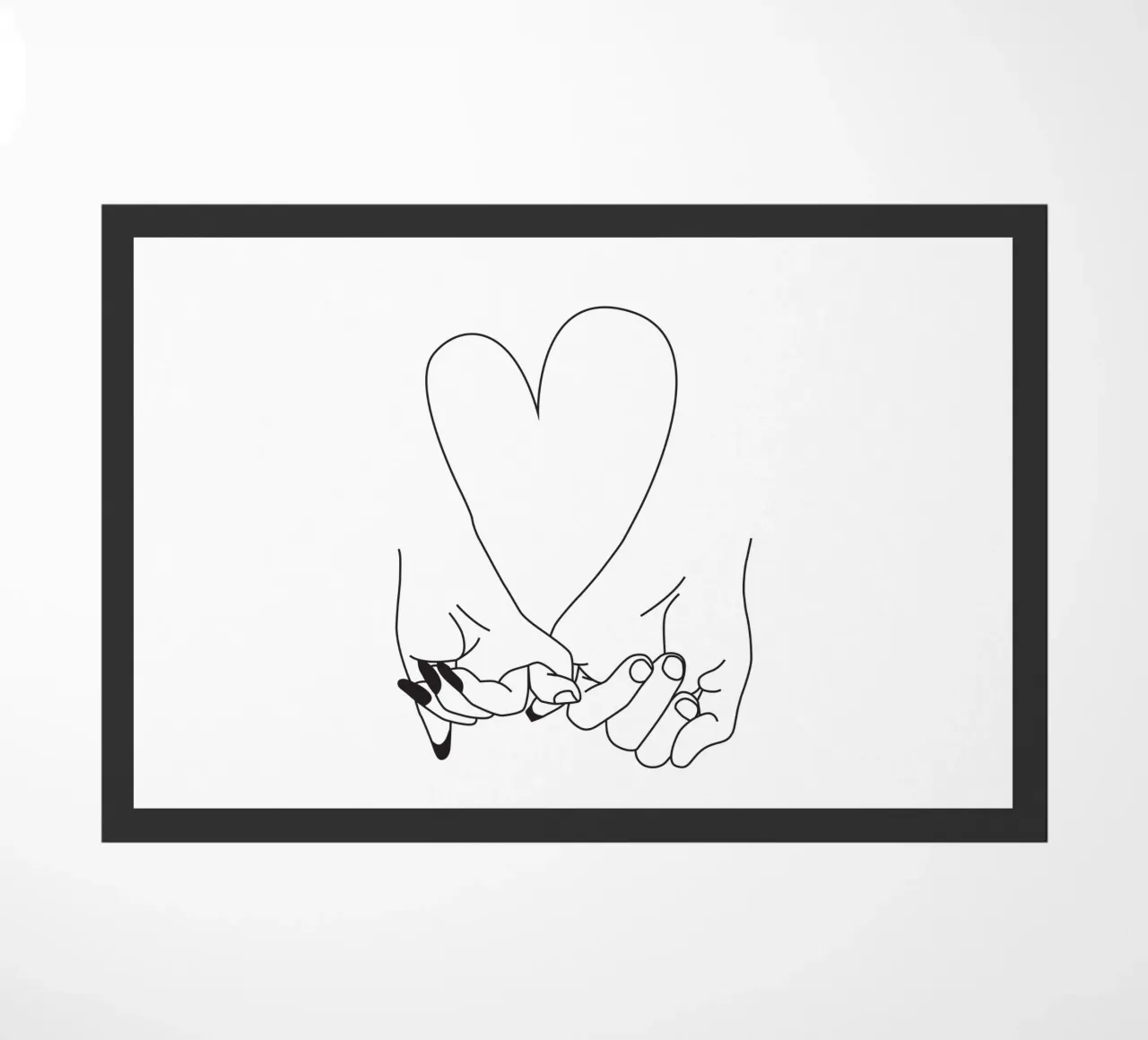 Pinky Promise - his and hers - romantic lovers minimal art zerbino da Honeymoon Hotel