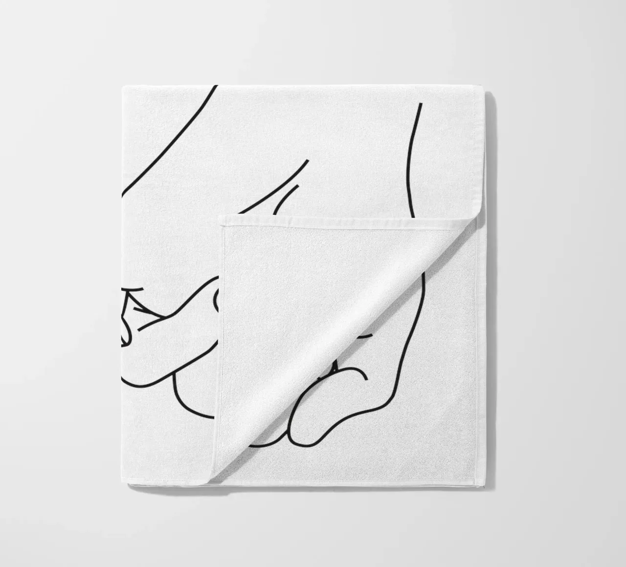 Pinky Promise - his and hers - romantic lovers minimal art telo mare da Honeymoon Hotel