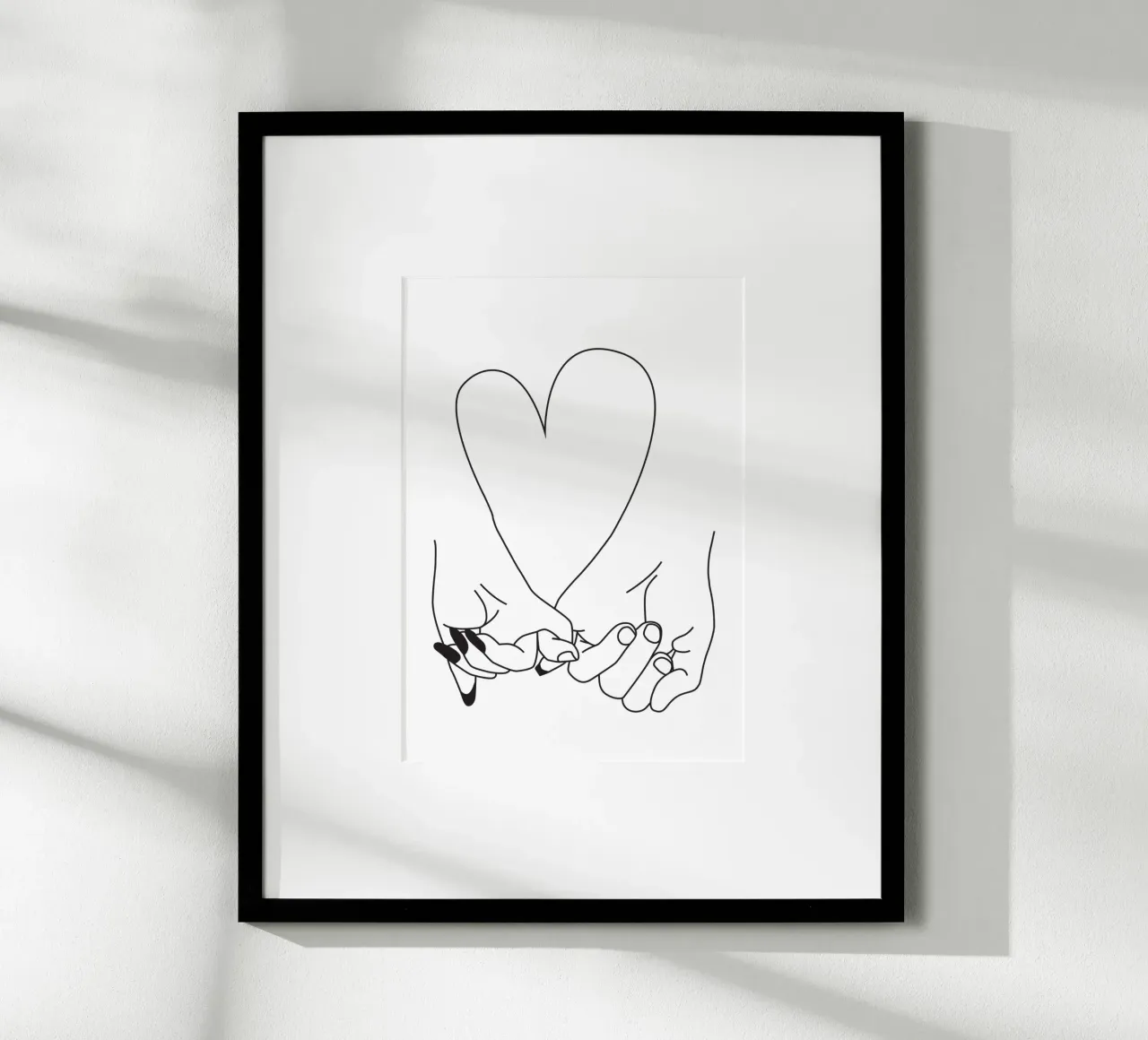 Pinky Promise - his and hers - romantic lovers minimal art carta hahnemühle da Honeymoon Hotel
