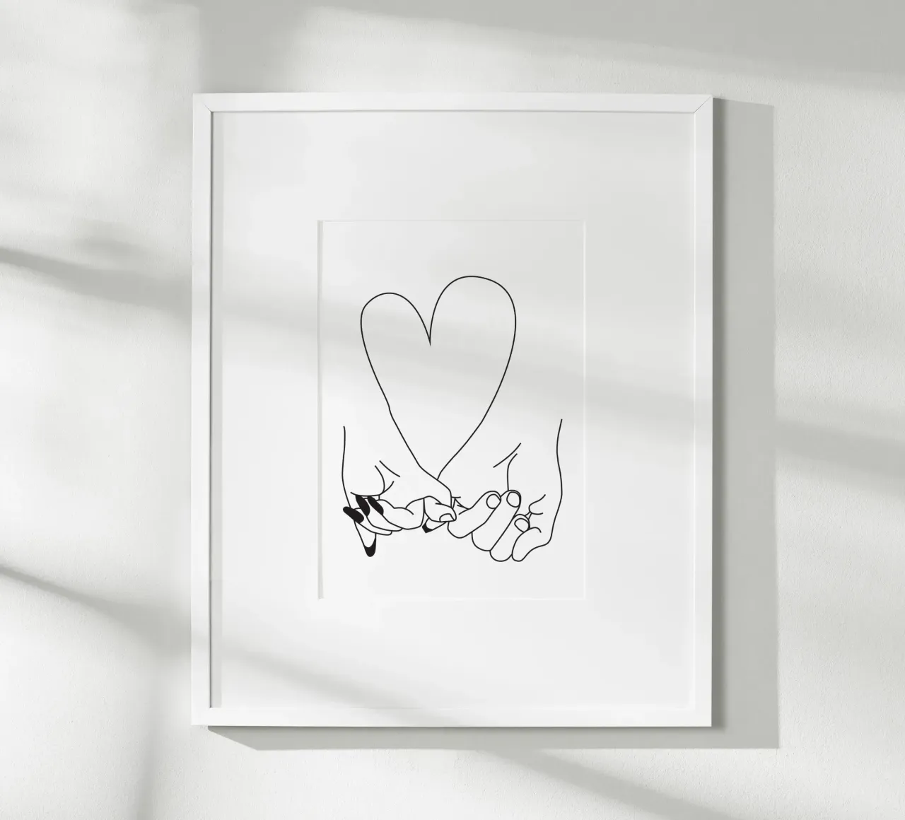 Pinky Promise - his and hers - romantic lovers minimal art carta hahnemühle da Honeymoon Hotel
