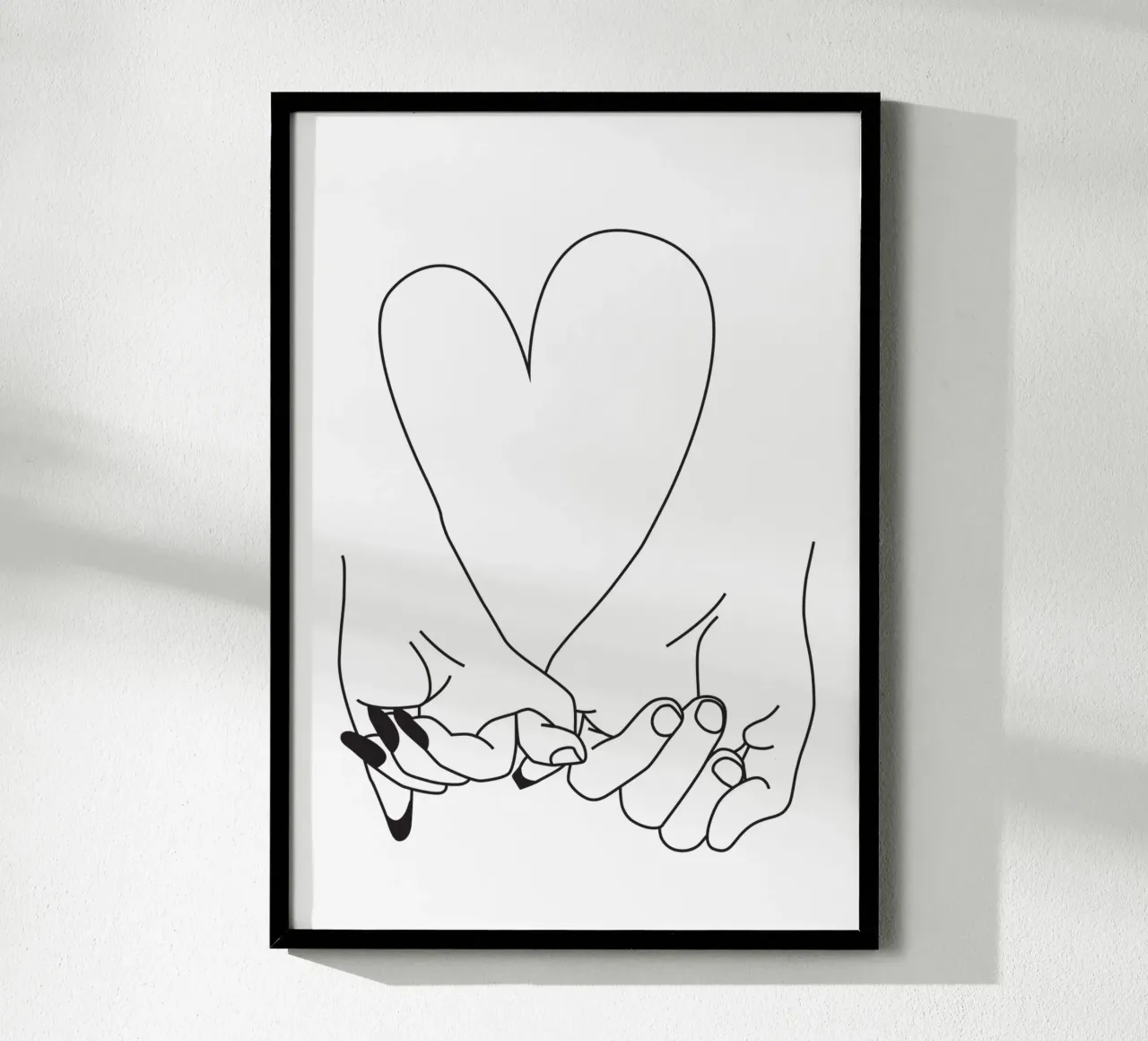 Pinky Promise - his and hers - romantic lovers minimal art carta hahnemühle da Honeymoon Hotel
