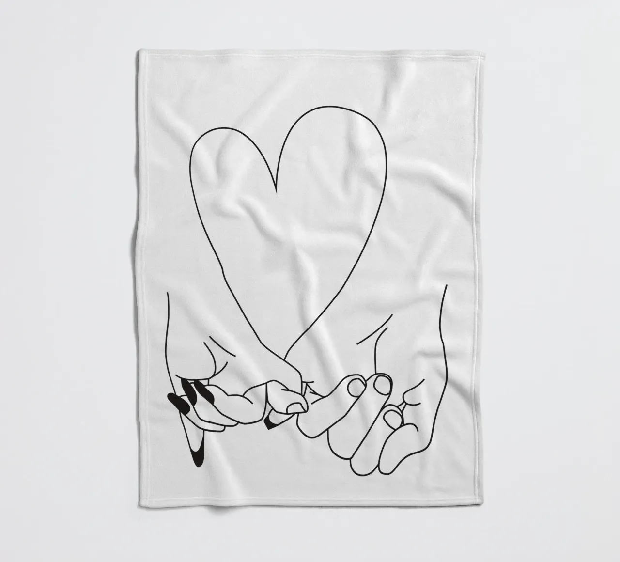 Pinky Promise - his and hers - romantic lovers minimal art coperta in pile da Honeymoon Hotel