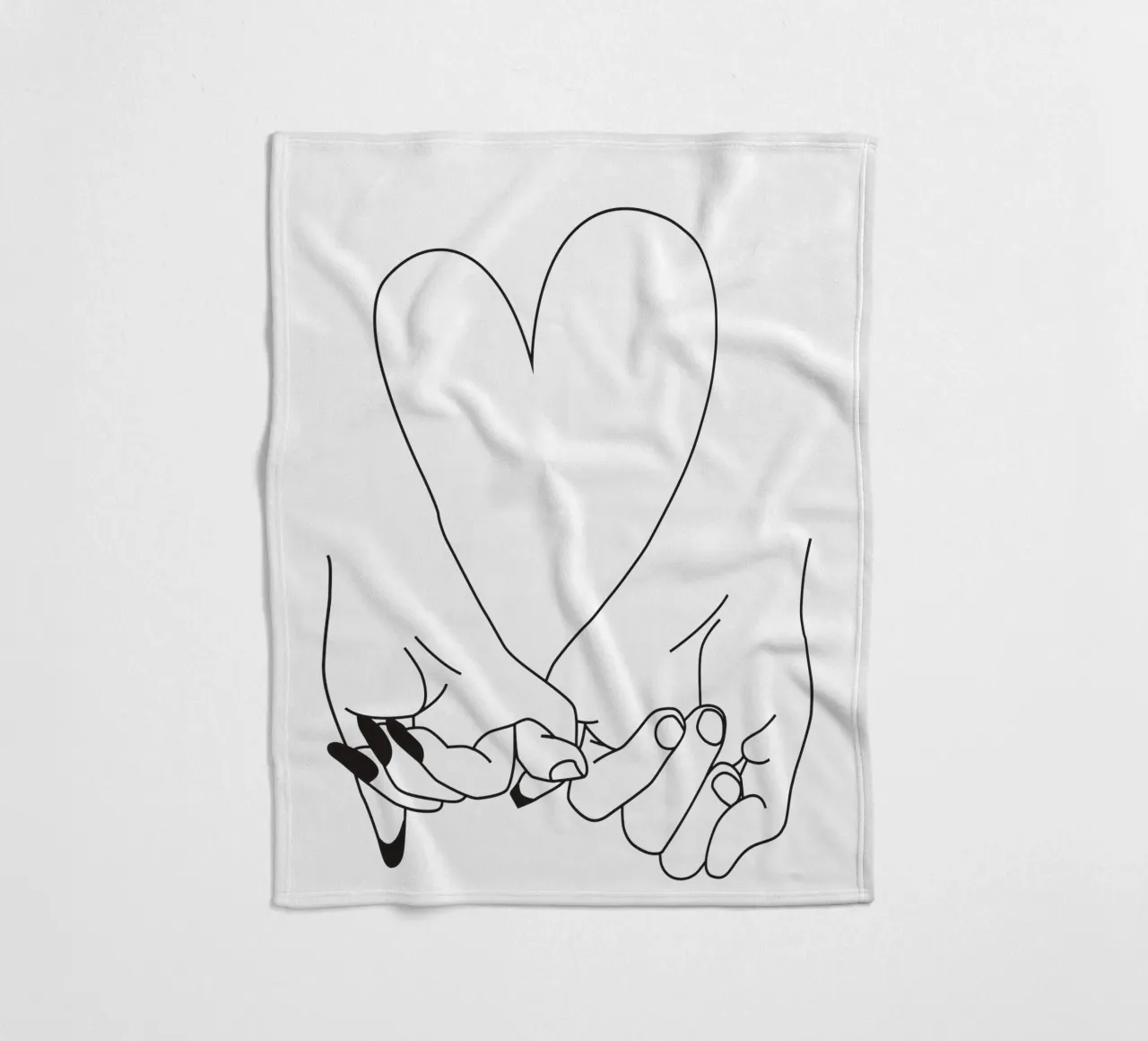 Pinky Promise - his and hers - romantic lovers minimal art coperta in pile da Honeymoon Hotel