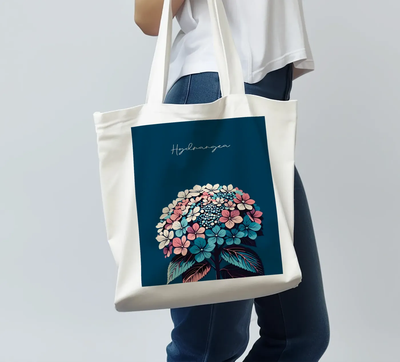 Hydrangea tote bag by Digital Naive