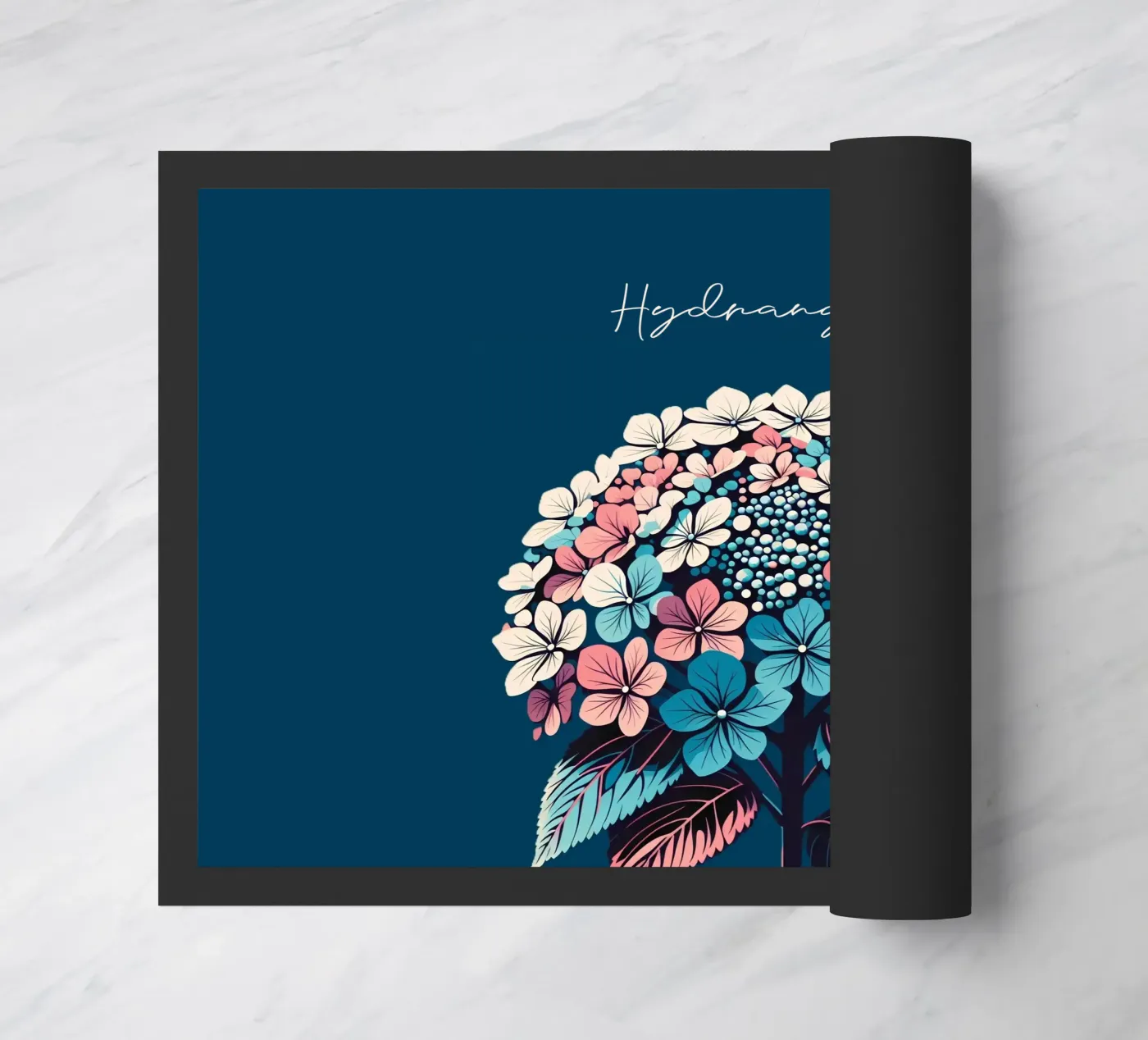Hydrangea Fußmatte von Digital Naive