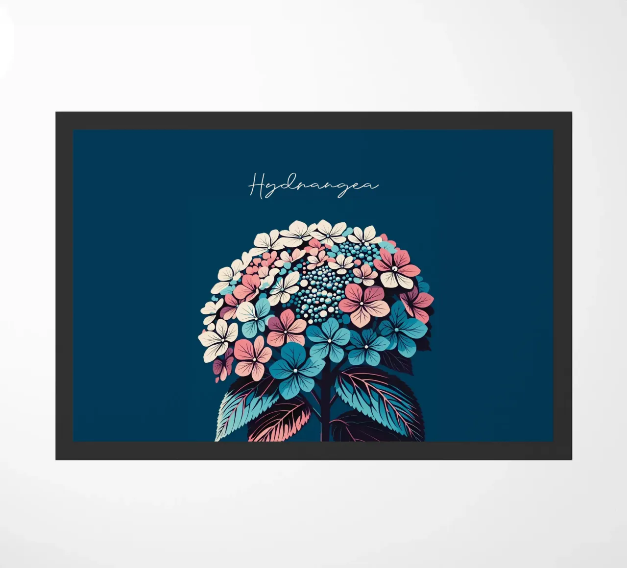 Hydrangea doormat by Digital Naive