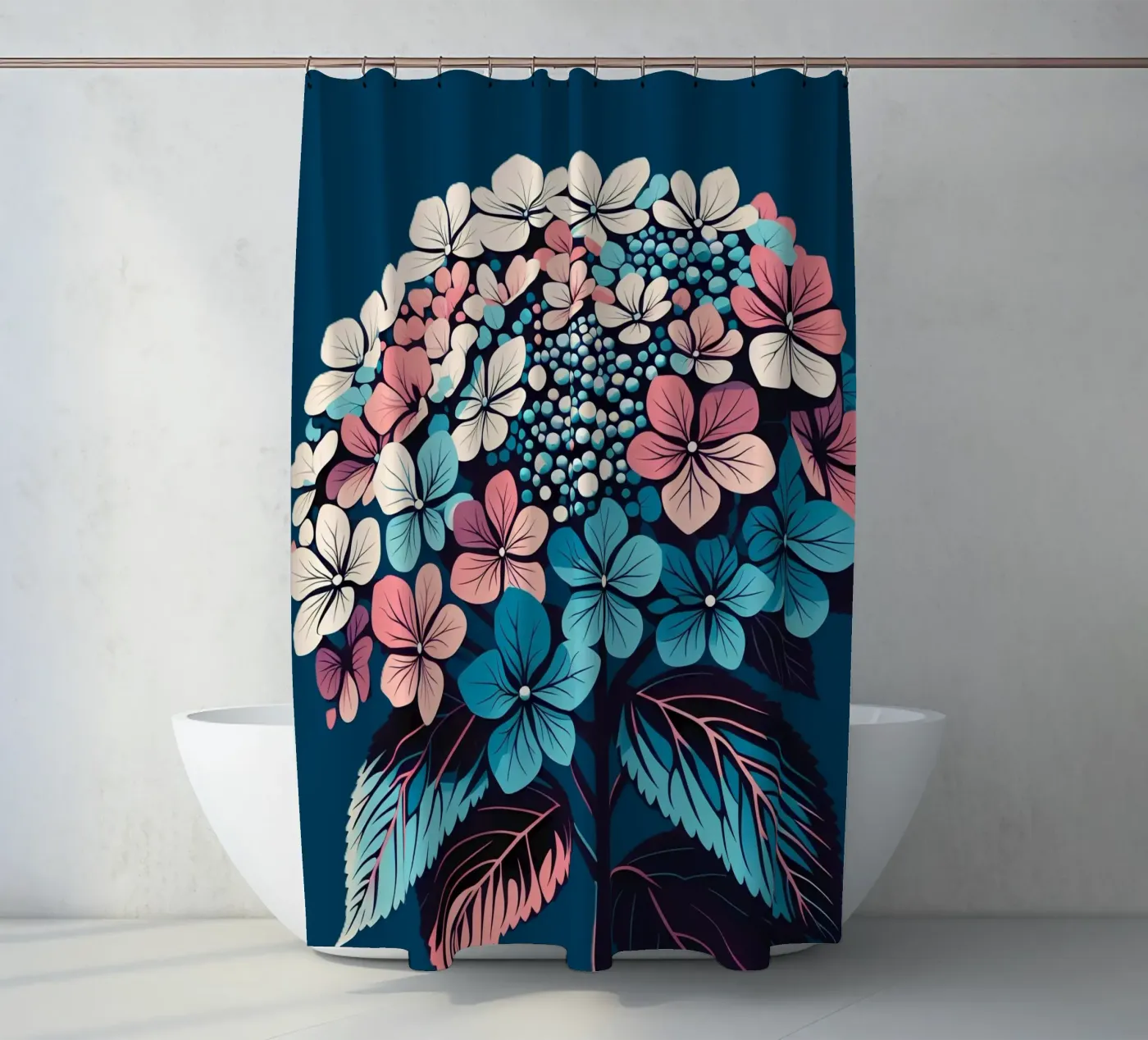 Hortensie Duschvorhang von Digital Naive