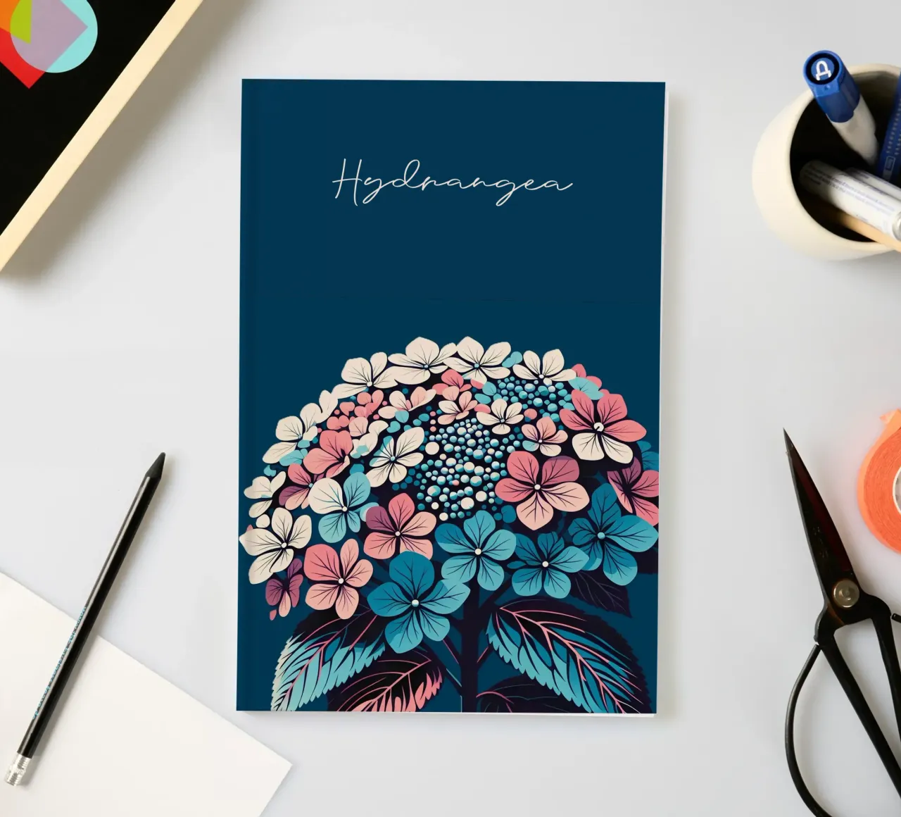 Hydrangea notebook by Digital Naive