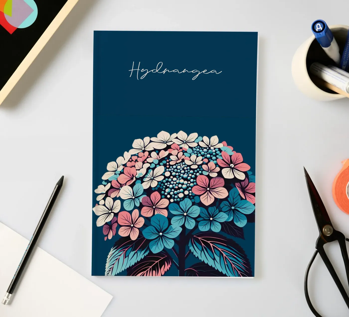 Hortensia carnet de Digital Naive