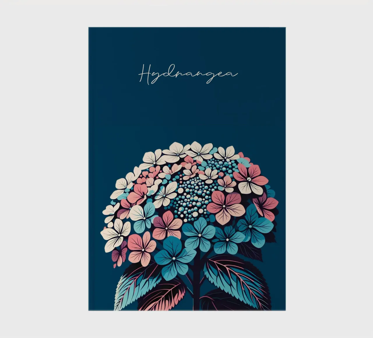 Hydrangea notebook by Digital Naive