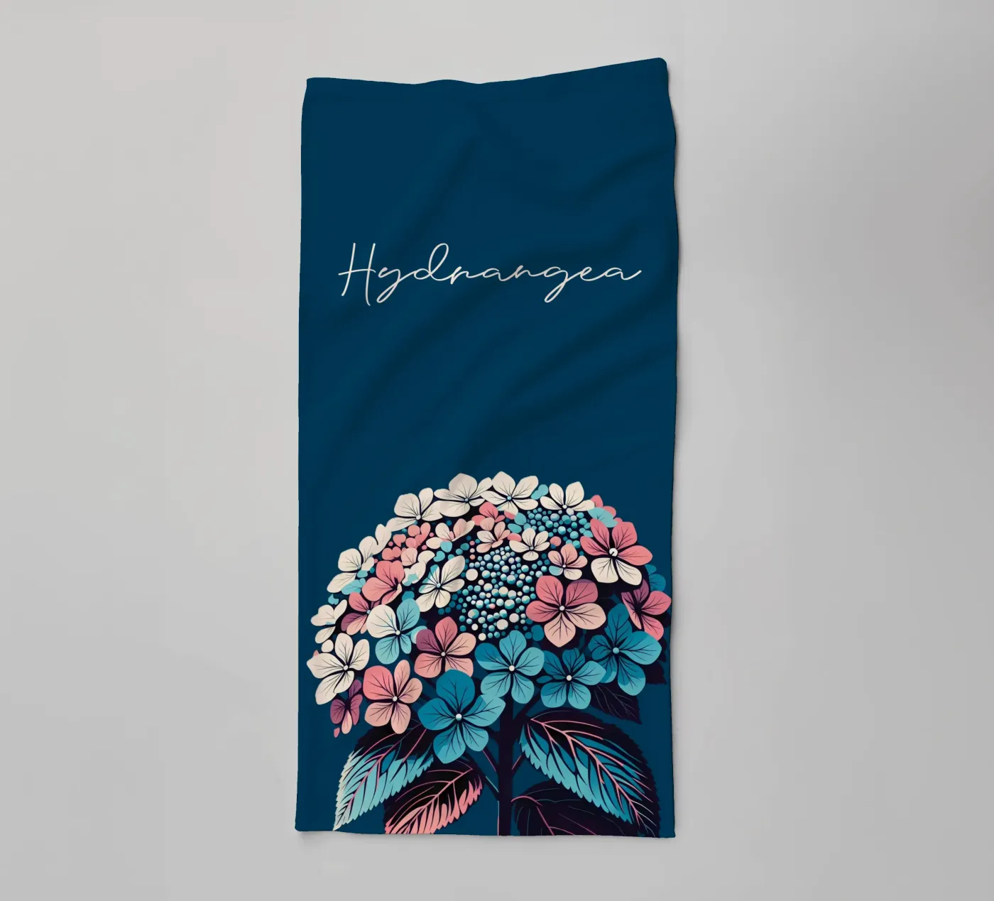 Hydrangea towel by Digital Naive