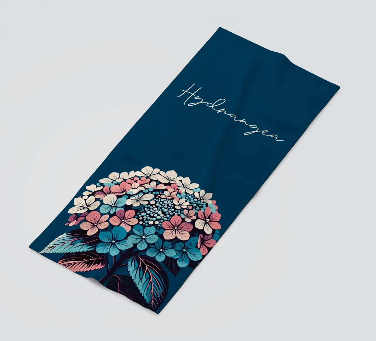 Hortensia strandhanddoek van Digital Naive