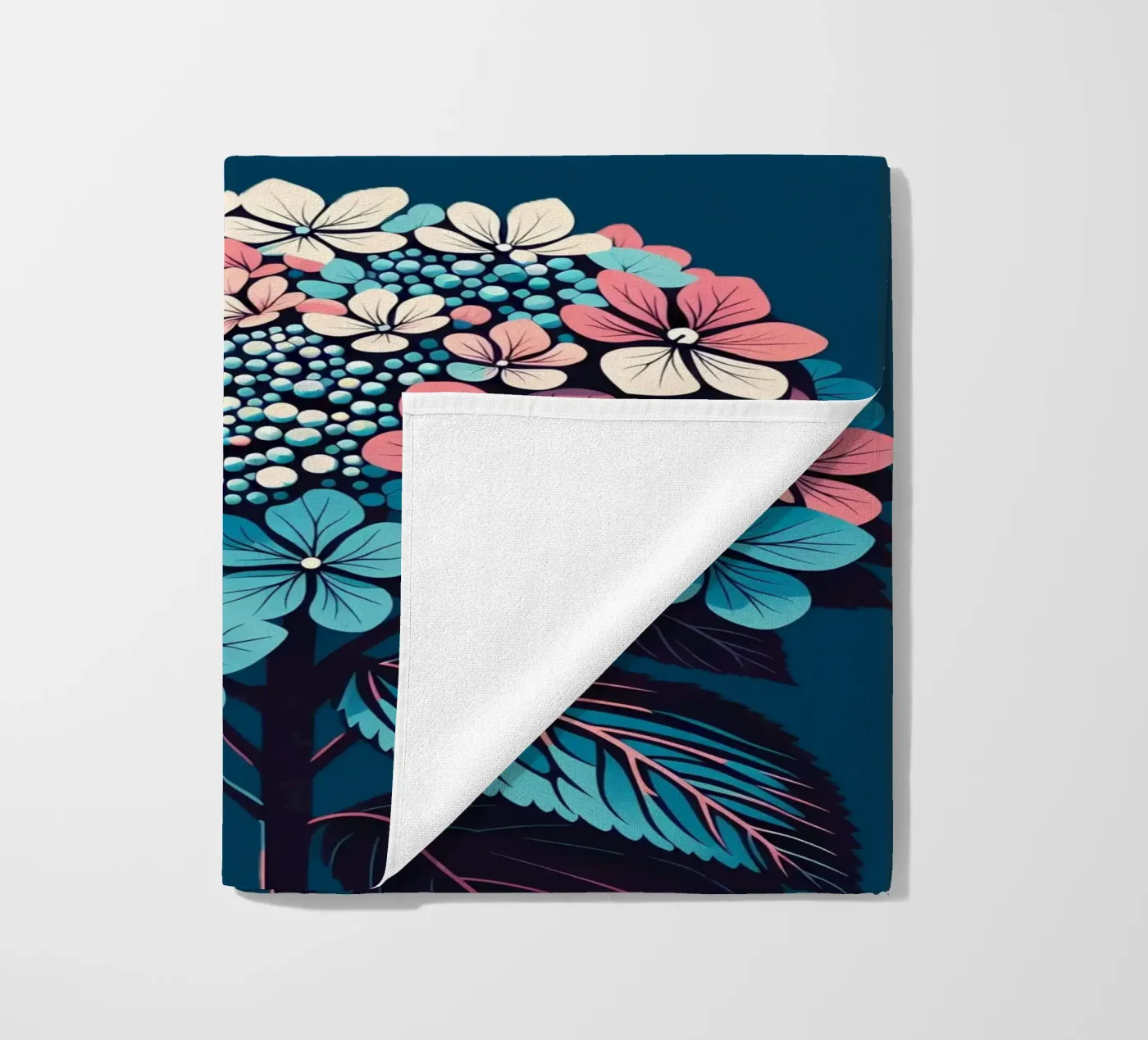 Hydrangea strandhanddoek van Digital Naive