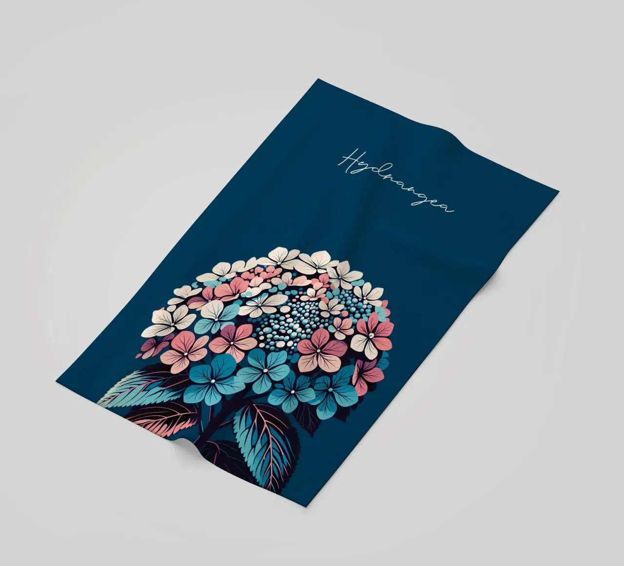 Hortensia strandhanddoek van Digital Naive