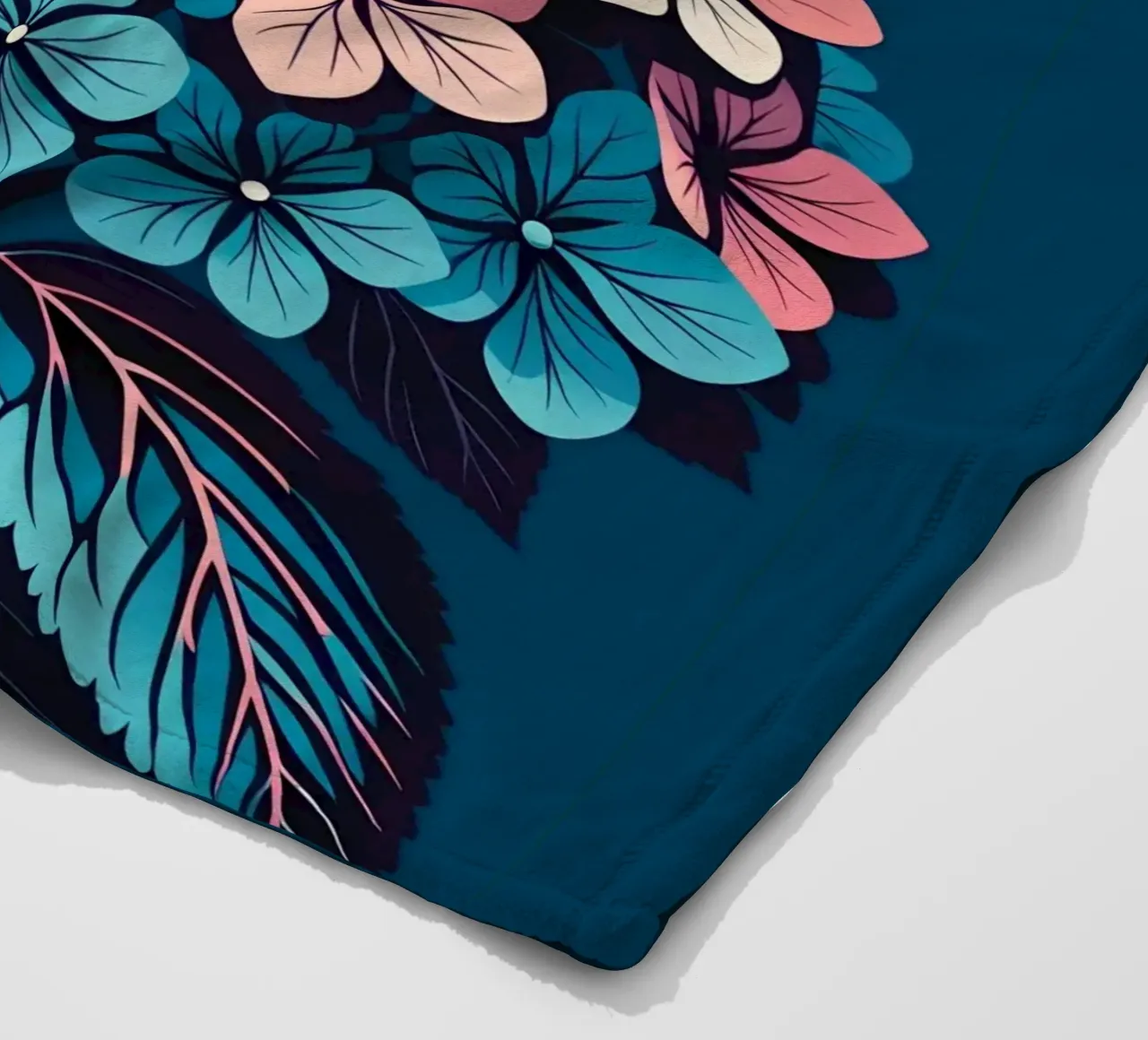 Hydrangea fleece blanket by Digital Naive