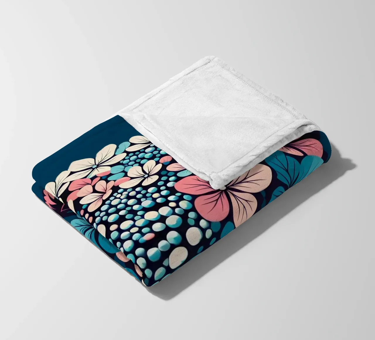 Hydrangea fleece blanket by Digital Naive